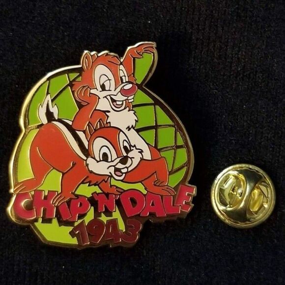 Disney Pin Chip n Dale 1943 Countdown to Millennium 1999 Green Acorn Vtg PP380 - Picture 3 of 4